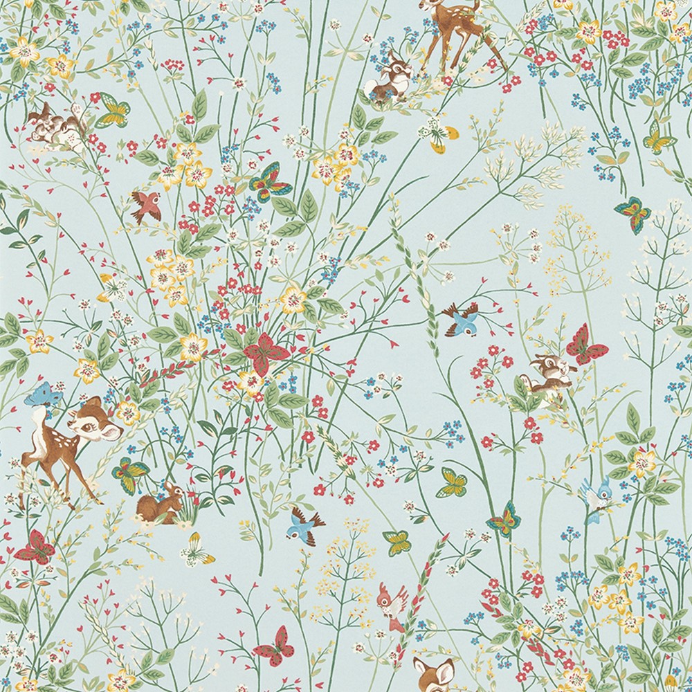 Bambi Wallpaper 217278 by Disney Home x Sanderson in Sea Salt